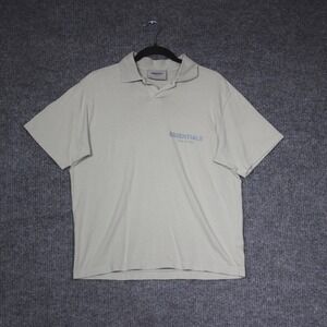 Essentials Fear of God Polo Shirt Mens XXS Pistachio Cotton Casual Top